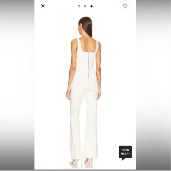 Alice Olivia CHELS DENIM CORSET SLEEVELESS JUMPSUIT: M | US 6 - Picture 3 of 9